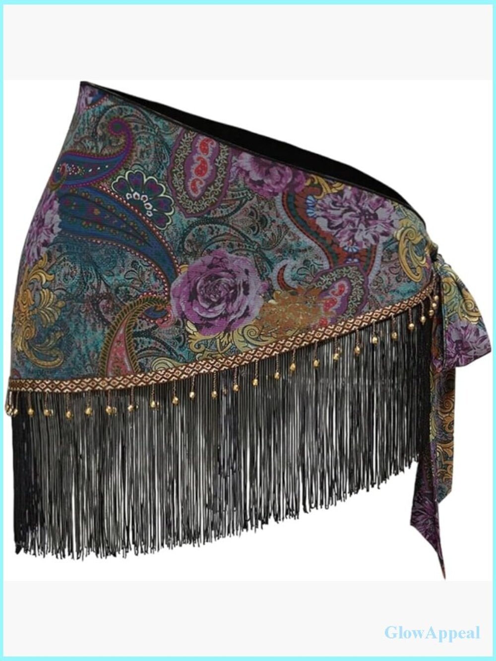 Wrap Fringe Skirt Beach Cover Up Low Waisted Tie Side Boho Swim